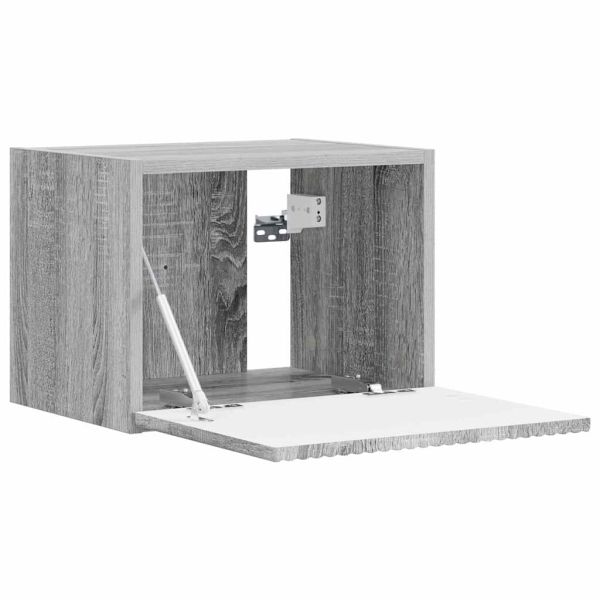 TV стенен шкаф 2 pcs Сив Сонома 39 x 31 x 29,5 см