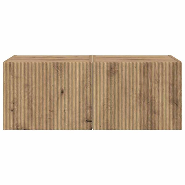 TV стенен шкаф 2 pcs Дъб Артизан 39 x 31 x 29,5 см