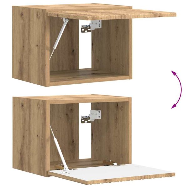 TV стенен шкаф 2 pcs Дъб Артизан 39 x 31 x 29,5 см