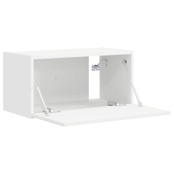 TV стенен шкаф Бяло 60 x 31 x 29,5 см Инженерно дърво