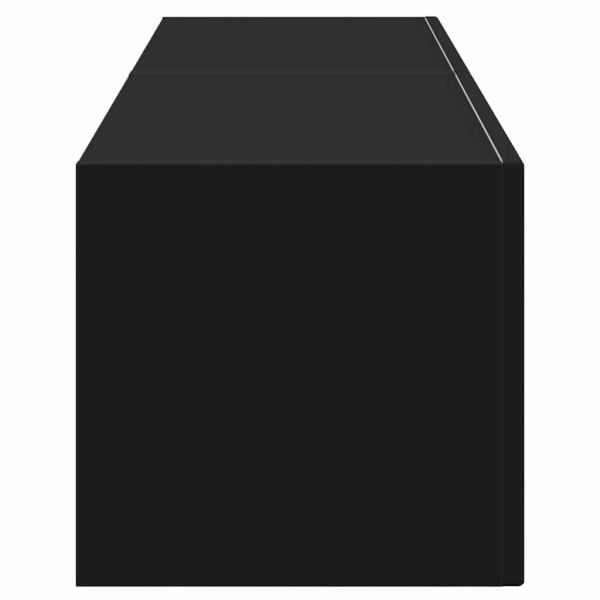 TV стенен шкаф 2 pcs Черно 60 x 31 x 29,5 см Инженерно дърво