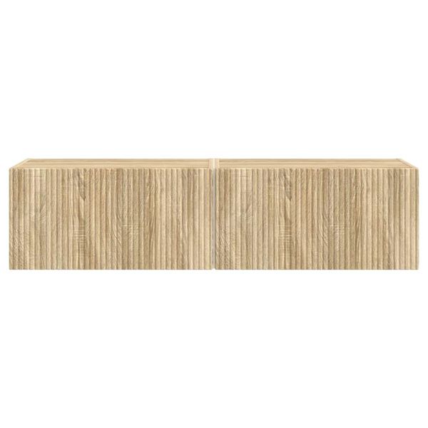 TV стенен шкаф 2 pcs Сонома 60 x 31 x 29,5 см Инженерно дърво