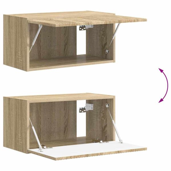 TV стенен шкаф 2 pcs Сонома 60 x 31 x 29,5 см Инженерно дърво