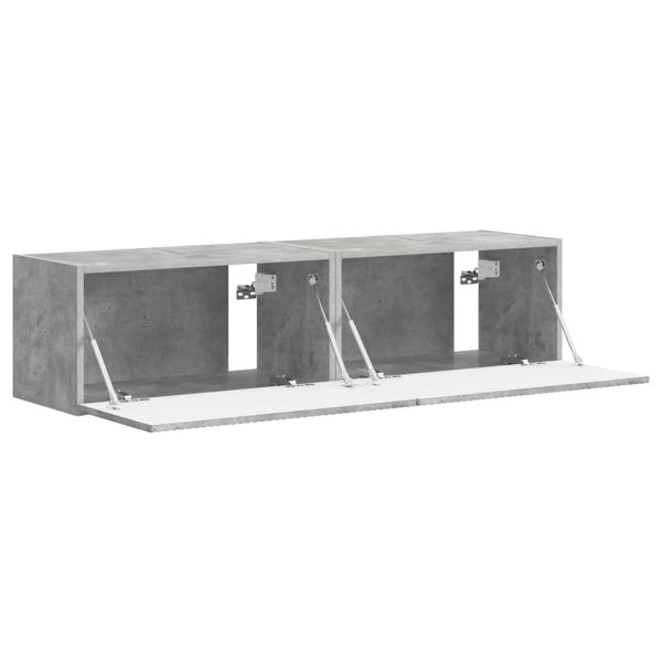 TV стенен шкаф 2 pcs Бетон 60 x 31 x 29,5 см Инженерно дърво
