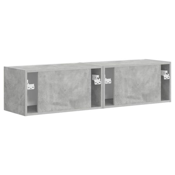 TV стенен шкаф 2 pcs Бетон 60 x 31 x 29,5 см Инженерно дърво