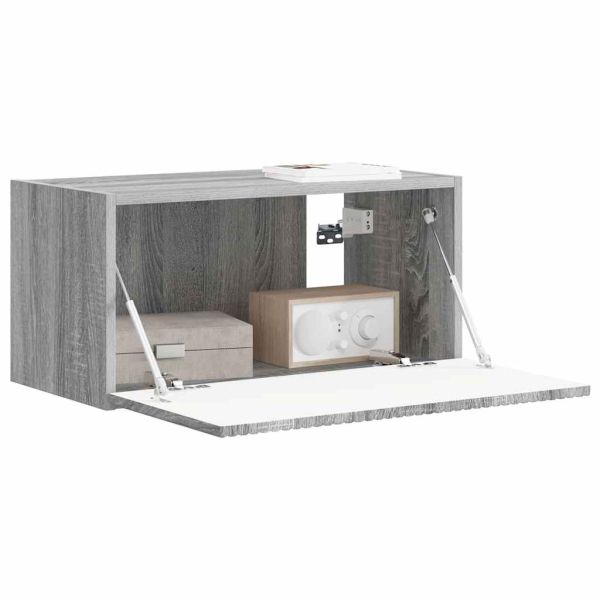 TV стенен шкаф Сив Сонома 60 x 31 x 29,5 см Инженерно дърво