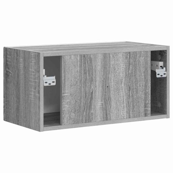 TV стенен шкаф Сив Сонома 60 x 31 x 29,5 см Инженерно дърво