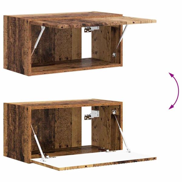 TV стенен шкаф 2 pcs Старо дърво 60 x 31 x 29,5 см
