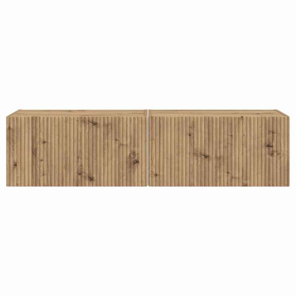 TV стенен шкаф 2 pcs Дъб Артизан 60 x 31 x 29,5 см