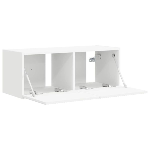 TV стенен шкаф Бяло 78,5 x 31 x 29,5 см Инженерно дърво