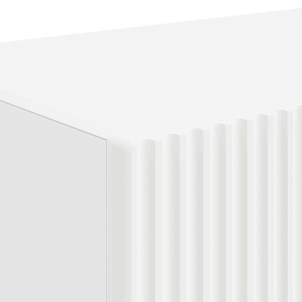 TV стенен шкаф 2 pcs Бяло 78,5 x 31 x 29,5 см Инженерно дърво