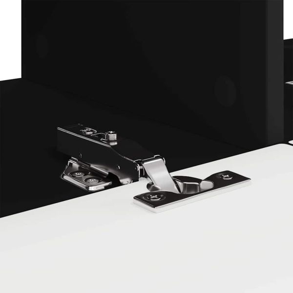 TV стенен шкаф 2 pcs Черно 78,5 x 31 x 29,5 см Инженерно дърво