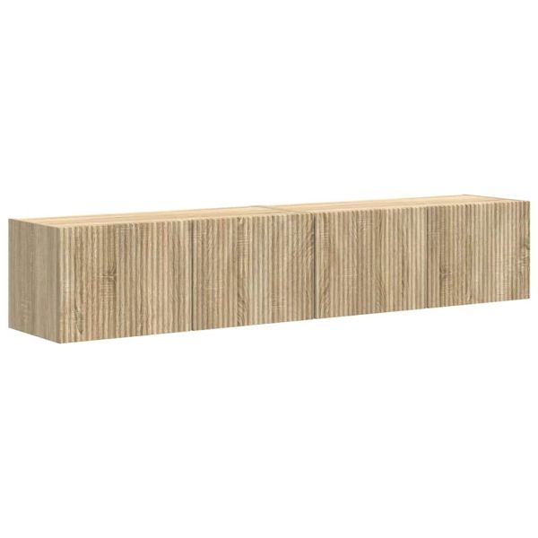 TV стенен шкаф 2 pcs Сонома 78,5 x 31 x 29,5 см Инженерно дърво