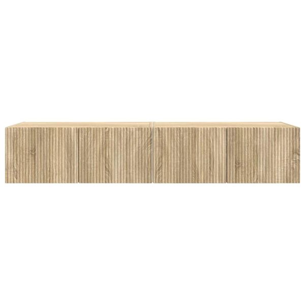 TV стенен шкаф 2 pcs Сонома 78,5 x 31 x 29,5 см Инженерно дърво