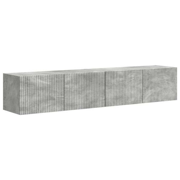 TV стенен шкаф 2 pcs Бетон 78,5 x 31 x 29,5 см Инженерно дърво