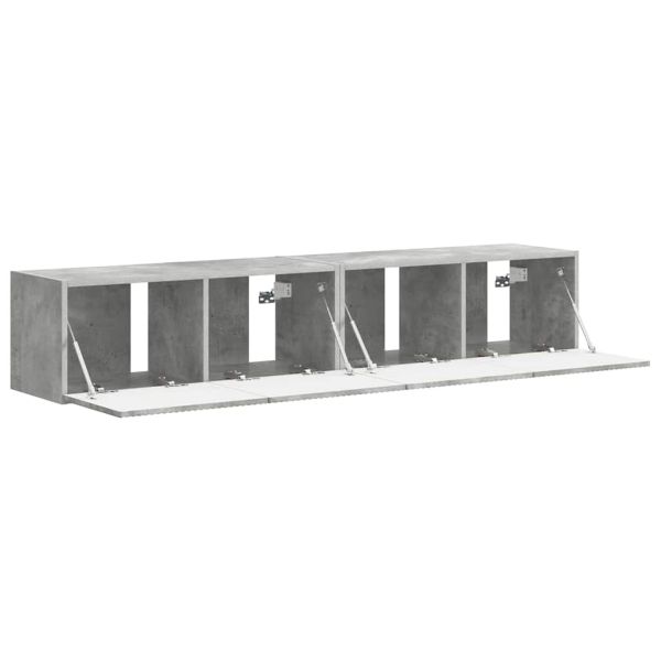 TV стенен шкаф 2 pcs Бетон 78,5 x 31 x 29,5 см Инженерно дърво