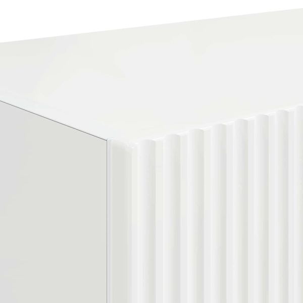 TV стенен шкаф Гланц бяло 78,5 x 31 x 29,5 см Инженерно дърво