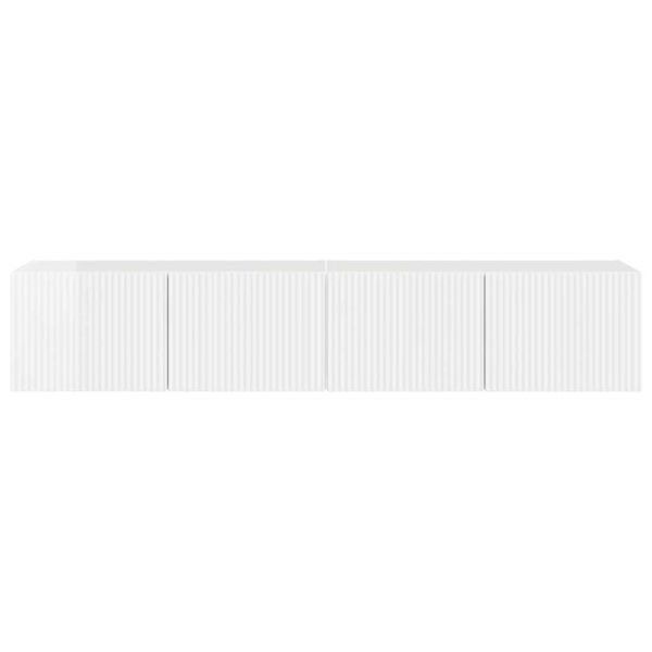 TV стенен шкаф 2 pcs Гланц бяло 78,5 x 31 x 29,5 см