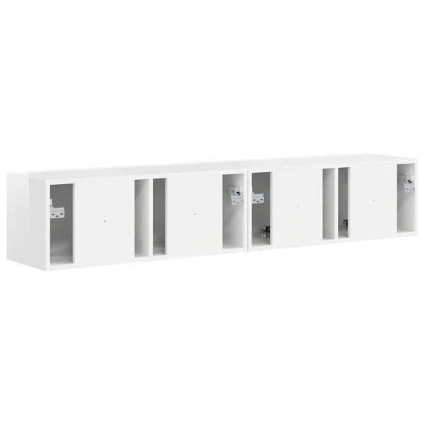 TV стенен шкаф 2 pcs Гланц бяло 78,5 x 31 x 29,5 см