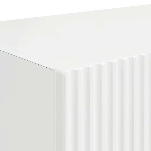 TV стенен шкаф 2 pcs Гланц бяло 78,5 x 31 x 29,5 см