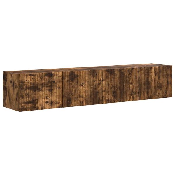 TV стенен шкаф 2 pcs Димян дъб 78,5 x 31 x 29,5 см