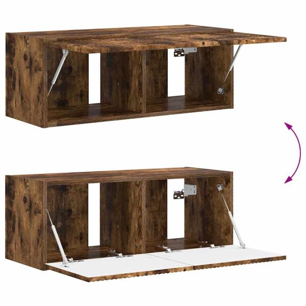 TV стенен шкаф 2 pcs Димян дъб 78,5 x 31 x 29,5 см