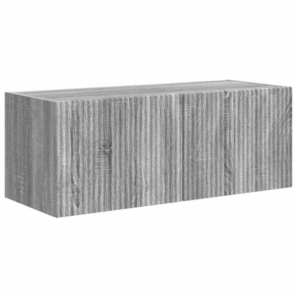 TV стенен шкаф Сив Сонома 78,5 x 31 x 29,5 см Инженерно дърво
