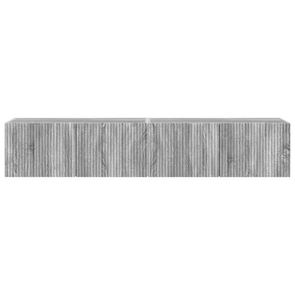 TV стенен шкаф 2 pcs Сив Сонома 78,5 x 31 x 29,5 см