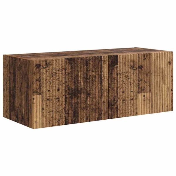 TV стенен шкаф 2 pcs Старо дърво 78,5 x 31 x 29,5 см