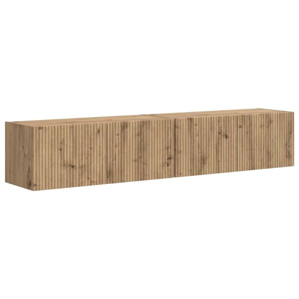TV стенен шкаф 2 pcs Дъб Артизан 78,5 x 31 x 29,5 см