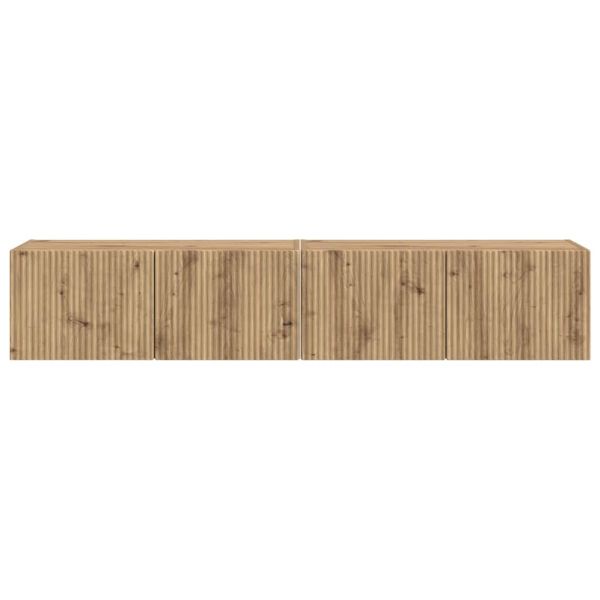 TV стенен шкаф 2 pcs Дъб Артизан 78,5 x 31 x 29,5 см