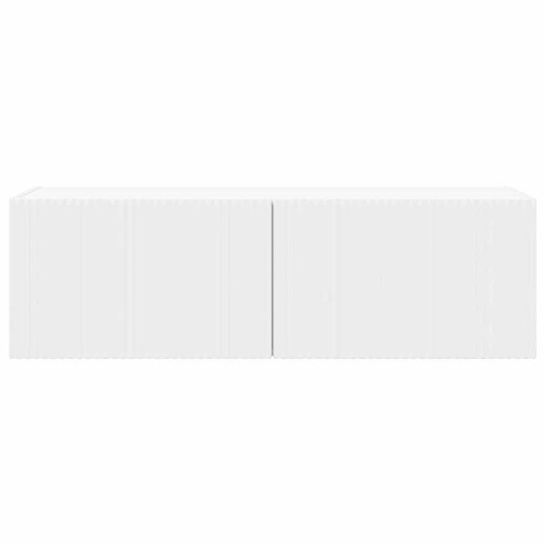 TV стенен шкаф Бяло 98 x 31 x 29,5 см Инженерно дърво