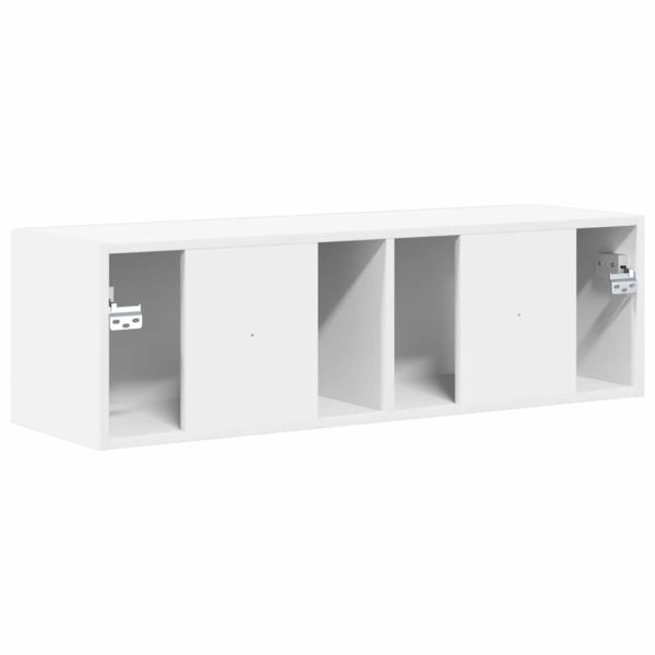 TV стенен шкаф Бяло 98 x 31 x 29,5 см Инженерно дърво
