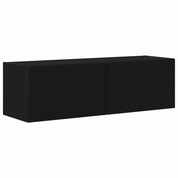 TV стенен шкаф Черно 98 x 31 x 29,5 см Инженерно дърво