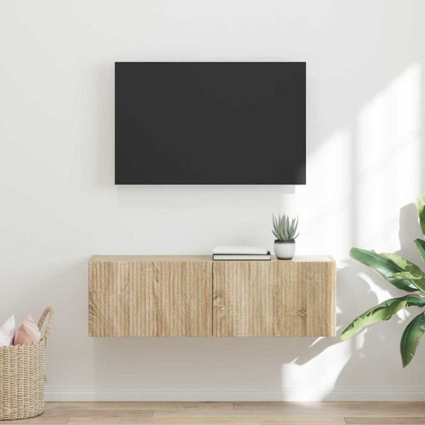 TV стенен шкаф Сонома 98 x 31 x 29,5 см Инженерно дърво