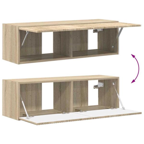 TV стенен шкаф Сонома 98 x 31 x 29,5 см Инженерно дърво