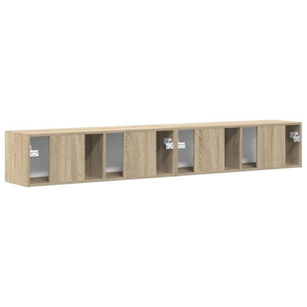 TV стенен шкаф 2 pcs Сонома 98 x 31 x 29,5 см Инженерно дърво