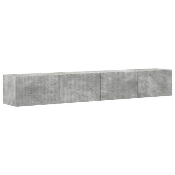 TV стенен шкаф 2 pcs Бетон 98 x 31 x 29,5 см Инженерно дърво