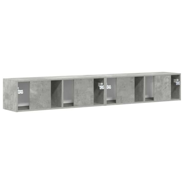 TV стенен шкаф 2 pcs Бетон 98 x 31 x 29,5 см Инженерно дърво