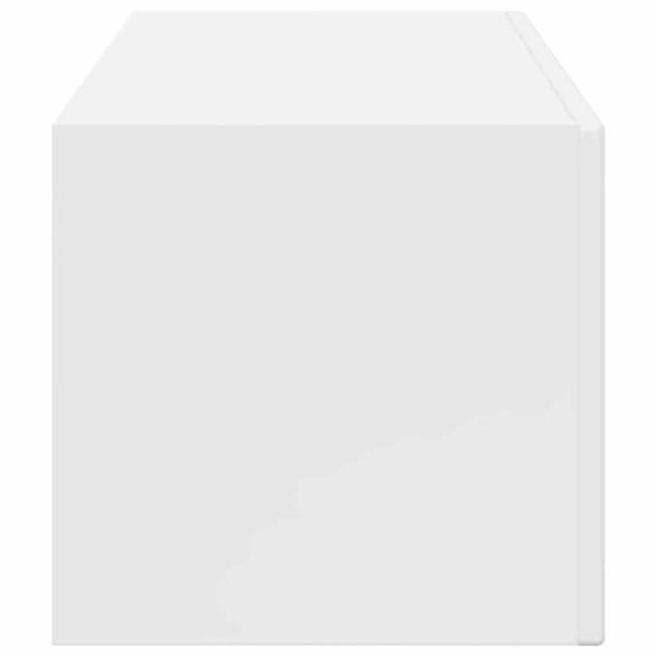 TV стенен шкаф Гланц бяло 98 x 31 x 29,5 см Инженерно дърво