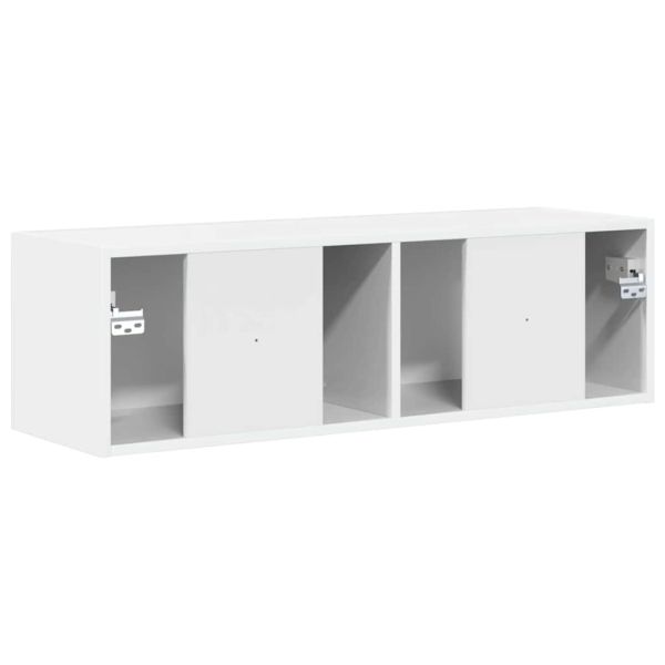 TV стенен шкаф Гланц бяло 98 x 31 x 29,5 см Инженерно дърво