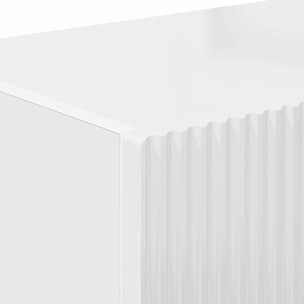 TV стенен шкаф 2 pcs Гланц бяло 98 x 31 x 29,5 см