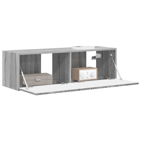 TV стенен шкаф Сив Сонома 98 x 31 x 29,5 см Инженерно дърво