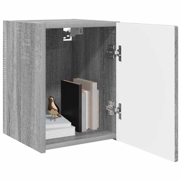 TV стенен шкаф 2 pcs Сив Сонома 30 x 31 x 40 см Инженерно дърво