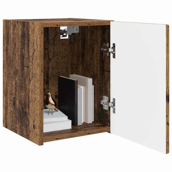 TV стенен шкаф 2 pcs Старо дърво 30 x 31 x 40 см