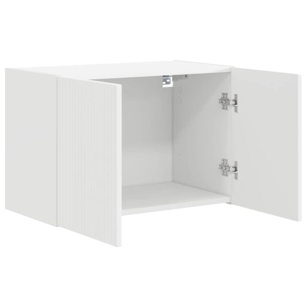 TV стенен шкаф Бяло 59,5 x 31 x 40 см Инженерно дърво