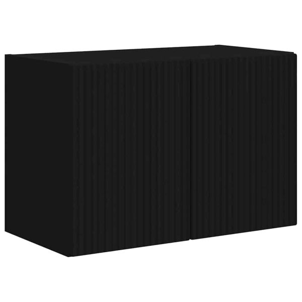 TV стенен шкаф Черно 59,5 x 31 x 40 см Инженерно дърво