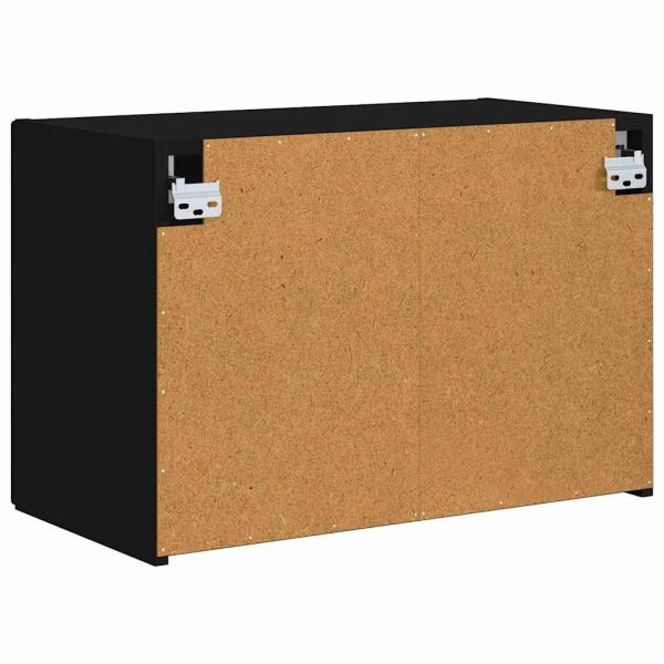 TV стенен шкаф Черно 59,5 x 31 x 40 см Инженерно дърво
