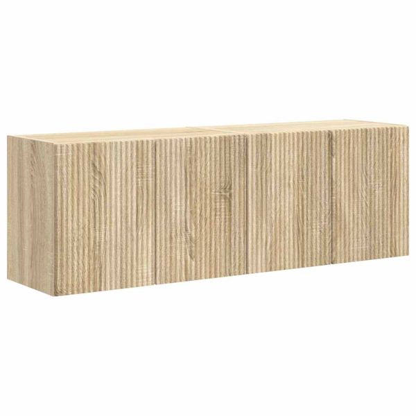 TV стенен шкаф 2 pcs Сонома дъб 59,5 x 31 x 40 см