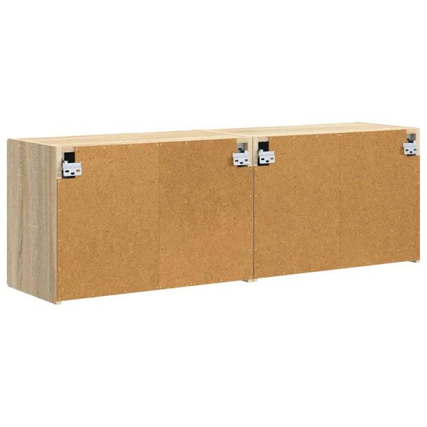 TV стенен шкаф 2 pcs Сонома дъб 59,5 x 31 x 40 см